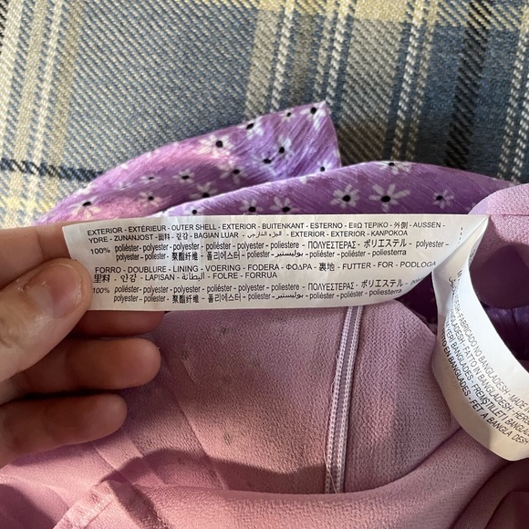 Zara Bloggers Favorite Printed Lilac Daisy Floral Skirt - Picture 9 of 10